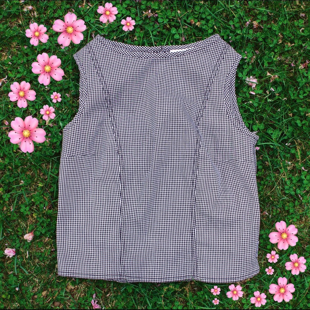 Black and White Gingham Tank